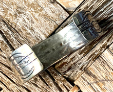 Load image into Gallery viewer, Sterling Silver w/ Hand Stamp Work Cuff
