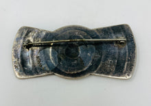 Load image into Gallery viewer, Navajo Pin with Hand Stamps and Turquoise Snake Eye
