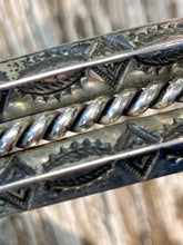 Load image into Gallery viewer, Navajo Rope Center Sterling Silver Cuff
