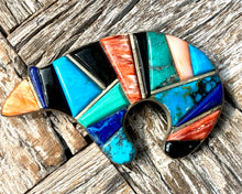 Load image into Gallery viewer, Zuni Bear Pendant and Pin
