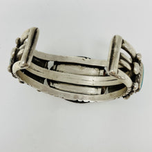 Load image into Gallery viewer, Exquisite Navajo Cuff with 5 Turquoise Cobachans

