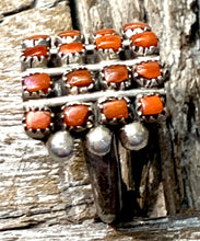 Load image into Gallery viewer, Vintage Zuni 4 Row Coral Ring
