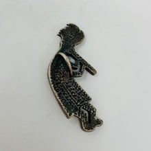 Load image into Gallery viewer, Kokopelli Pin w Jet Cabochon
