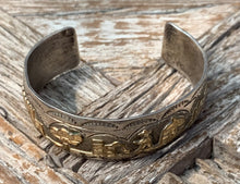 Load image into Gallery viewer, Gold and Sterling Silver Storyteller Cuff
