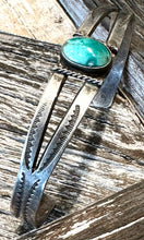 Load image into Gallery viewer, Navajo Cuff W/ Small Turquoise Stone in the Middle

