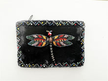 Load image into Gallery viewer, Rectangular Velvet Coin Purse- DragonFly
