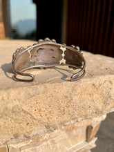 Load image into Gallery viewer, Zuni Mother of Pearl Sunface Cuff, size 7 1/4, Circa 1960s
