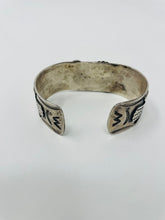 Load image into Gallery viewer, Sterling Silver Cuff with Green Turquoise Stone
